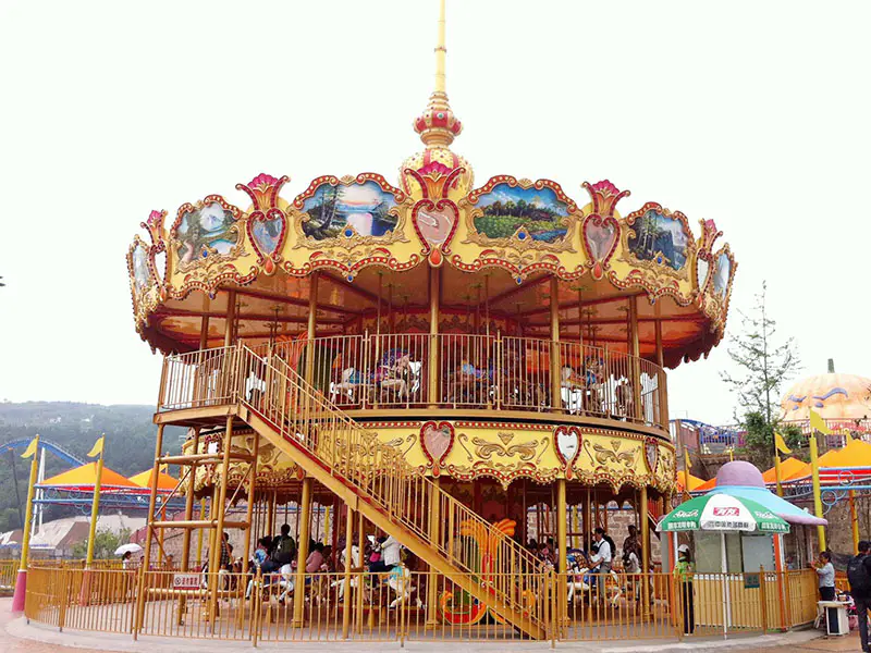 Double Deck Carousel 
Merry Go Round Horses Ride DW-88A