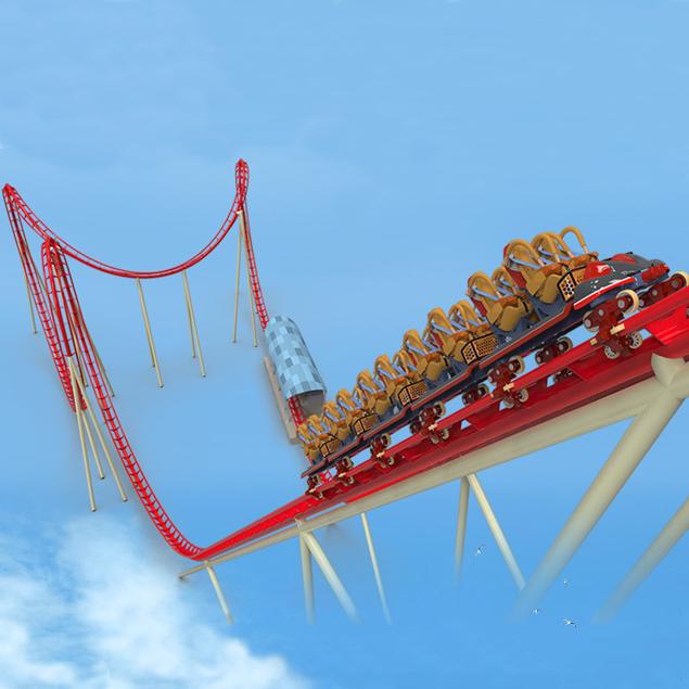 golden horse smallest roller coaster construction for promotion-1
