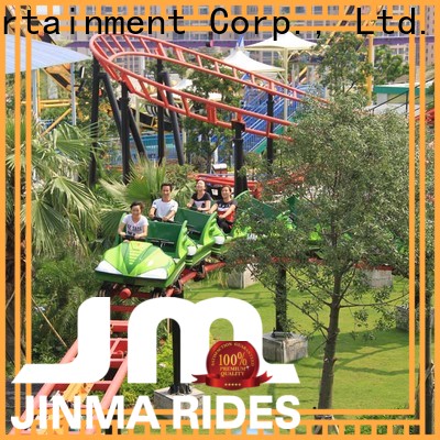 Jinma Rides down roller coaster for business for promotion
